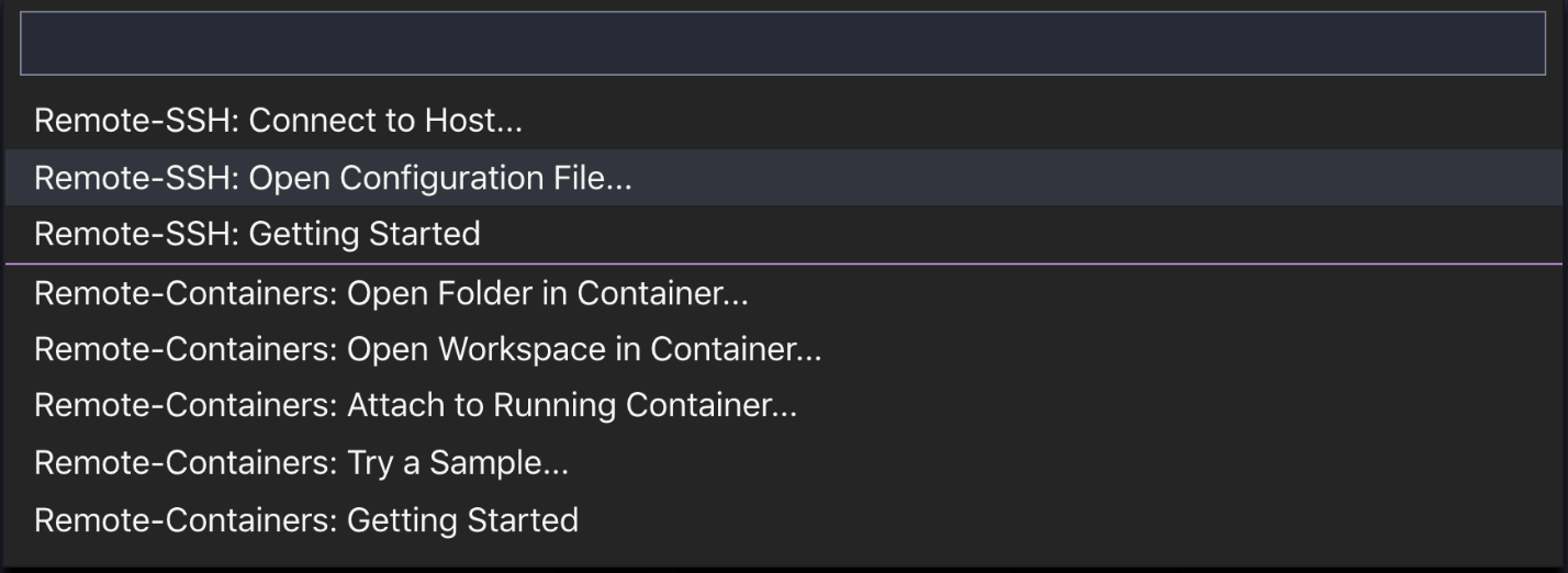 Open Configuration File command