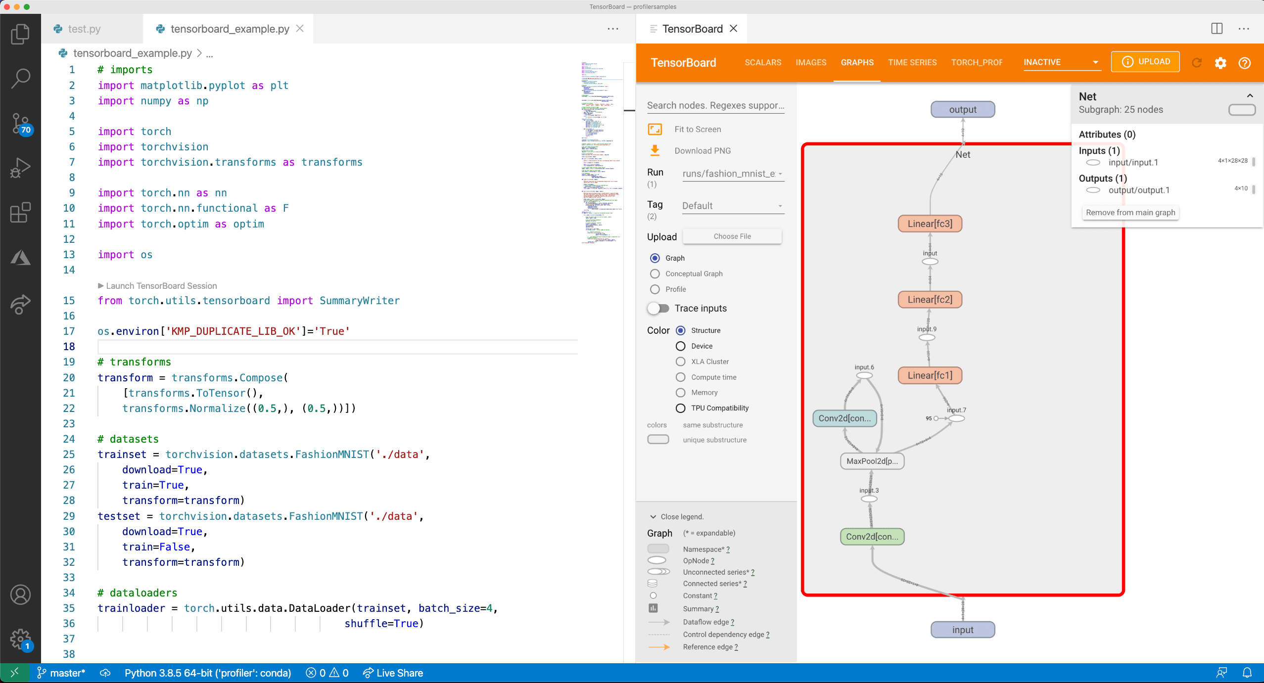 TensorBoard integration with VS Code