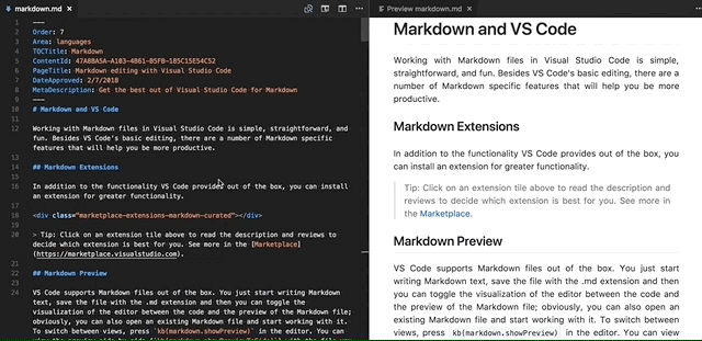 Markdown Preview editor selection scroll sync