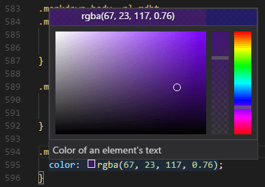 Color picker in CSS