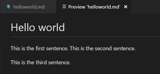 Markdown preview normally ignores single line breaks