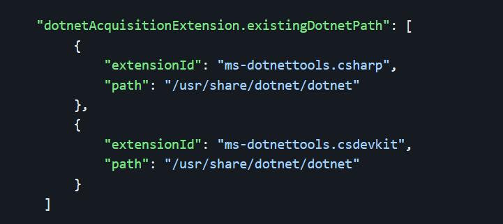 Point the .NET runtime acquisition extension to an existing .NET SDK install