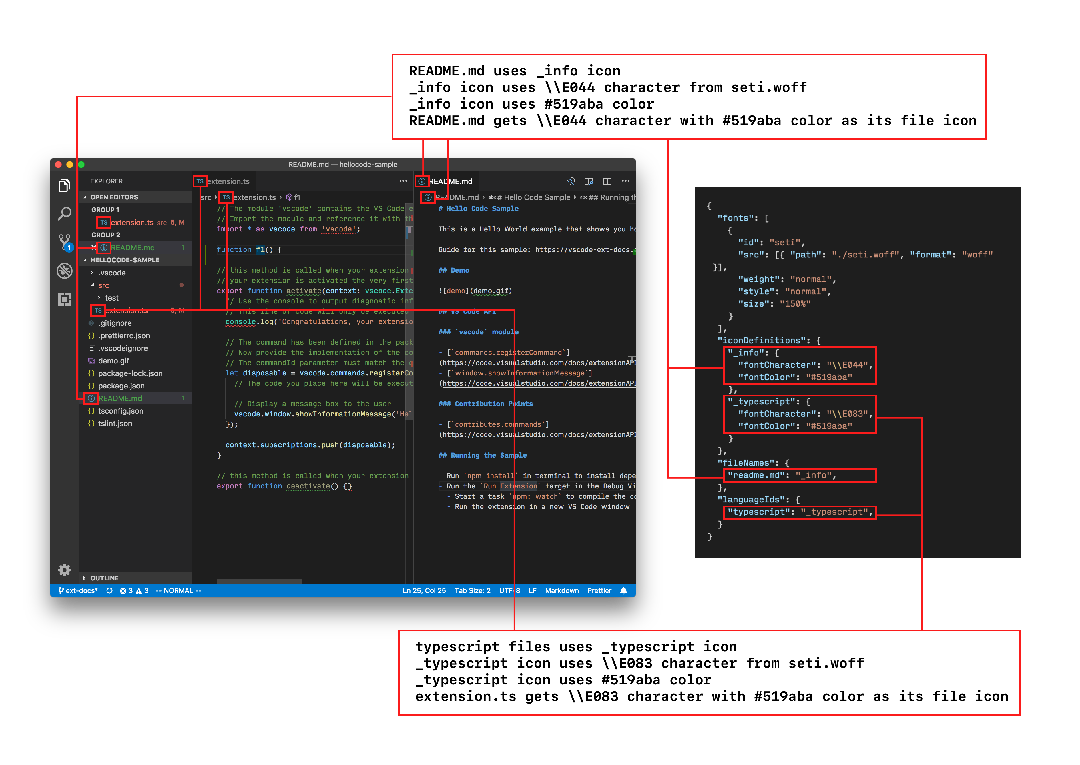 visual studio code theme settings