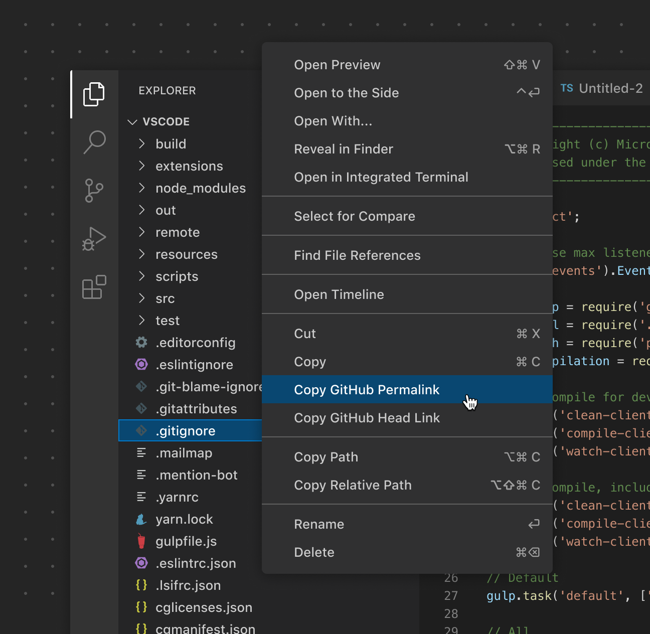 Context Menus | Visual Studio Code Extension API