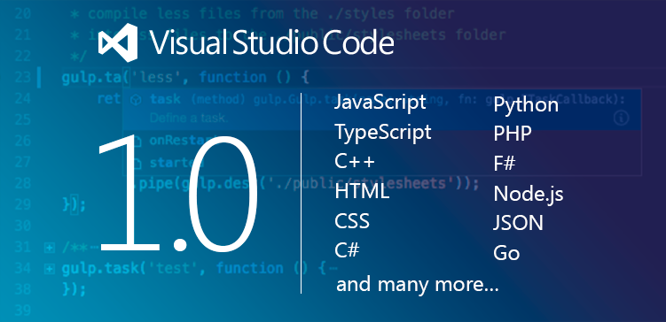 Visual Studio Code 1.0 Release