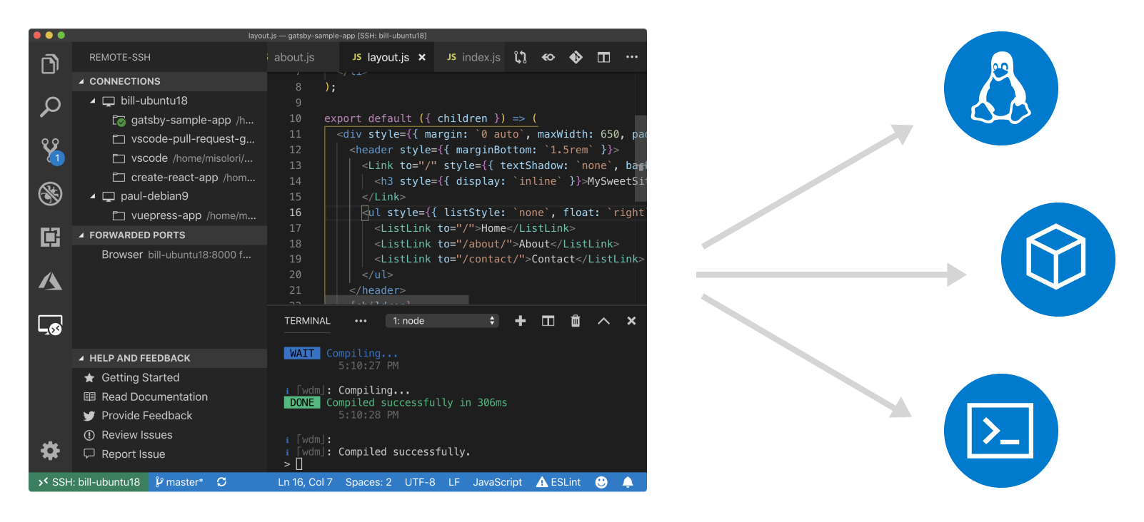 ms visual studio ssh remote development