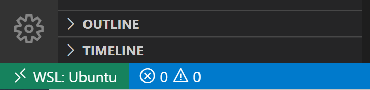 WSL: Ubuntu bottom left indicator