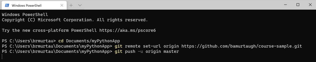 Connect Git repos in command prompt
