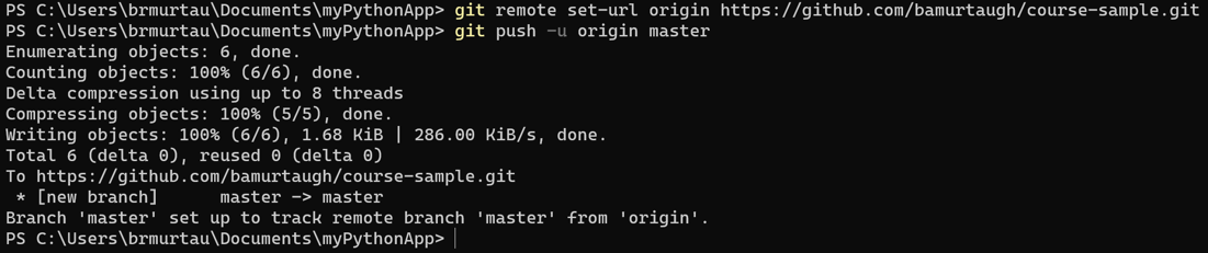 Push remote files in command prompt