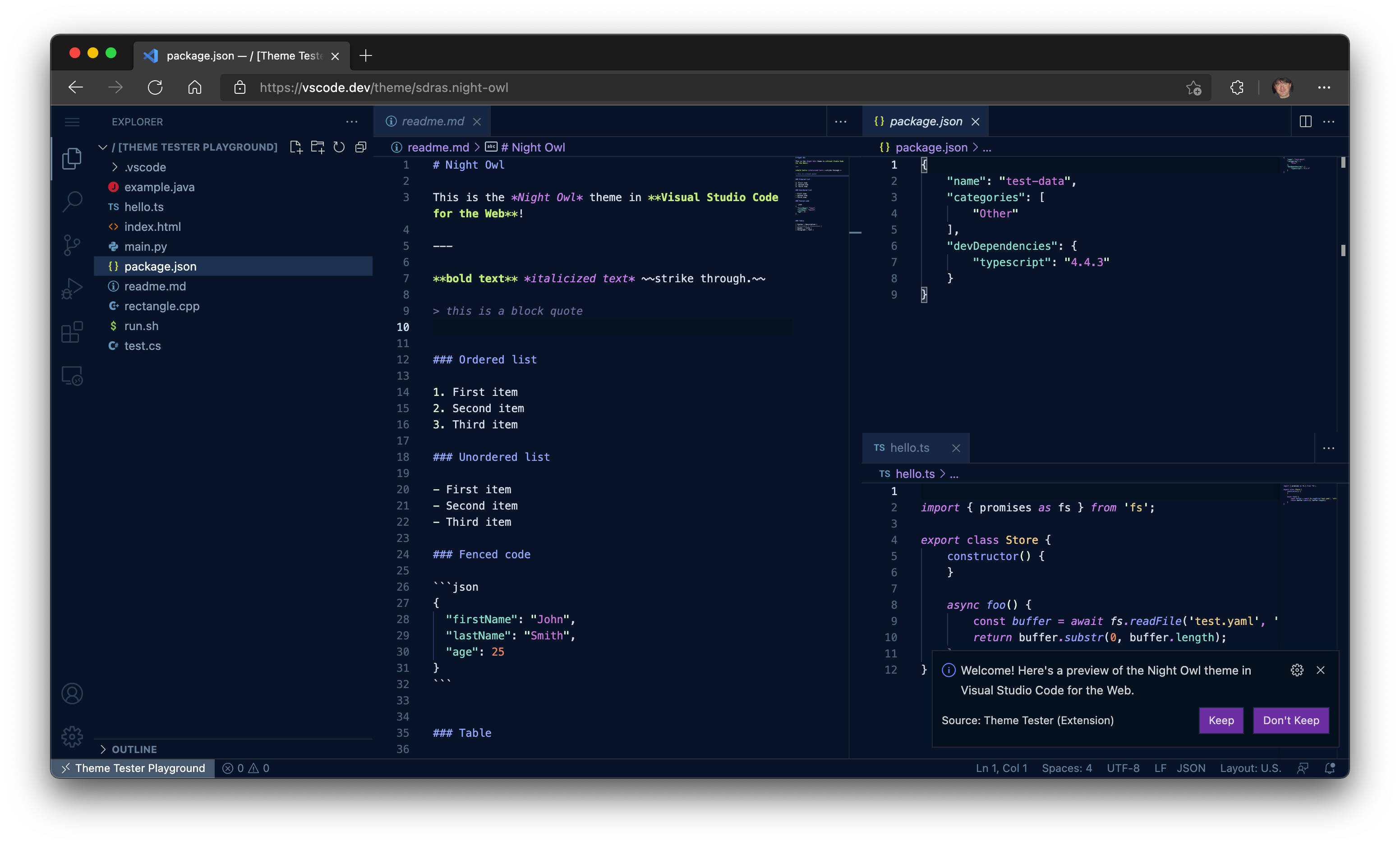 Vscode themes. Visual Studio code Themes. Table Visual Studio code. Night Owl Theme Visual Studio. Color Theme Visual Studio code.