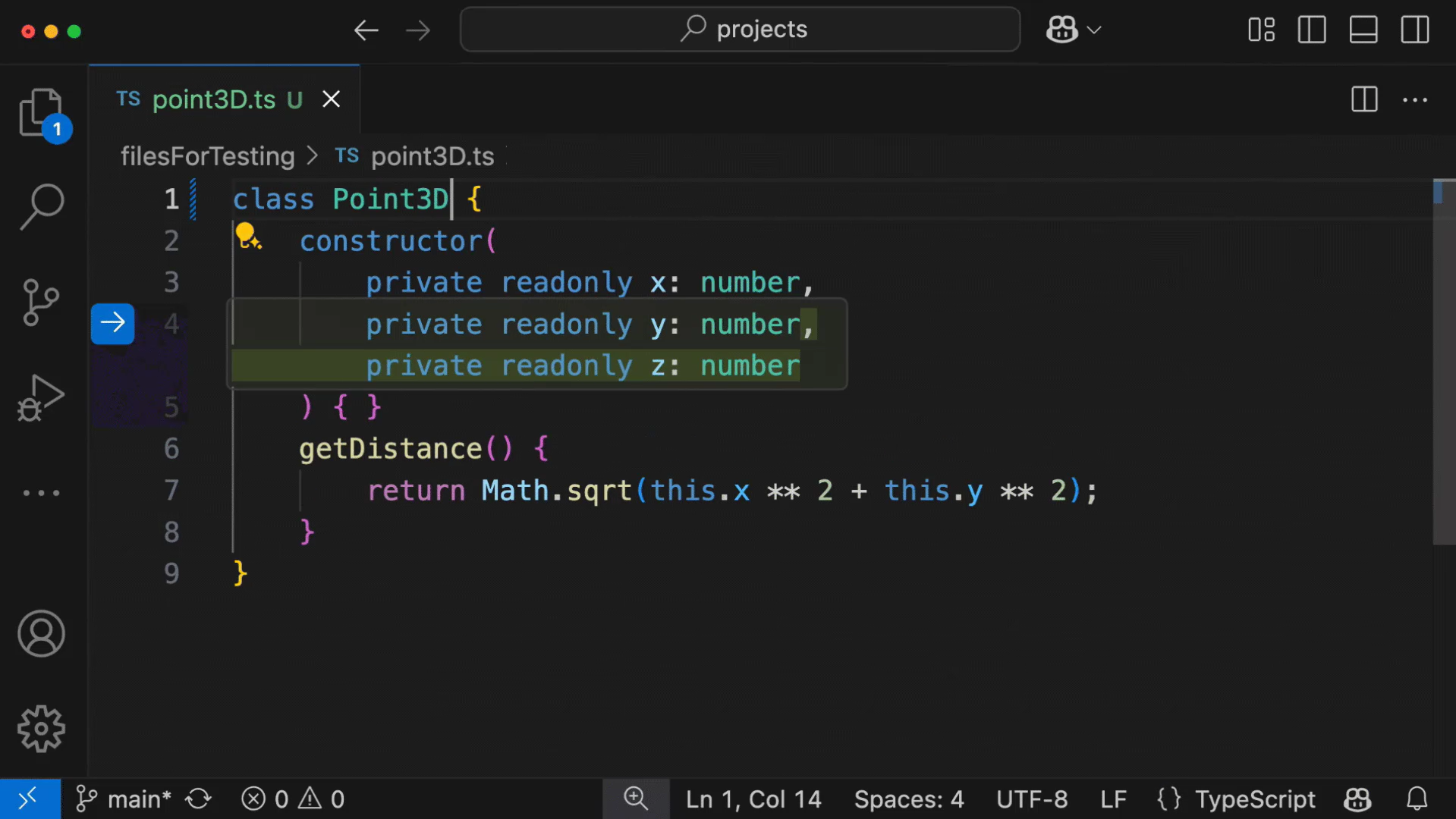 NES updating Point to Point3D