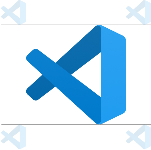 VS Code icon with proper spacing shown