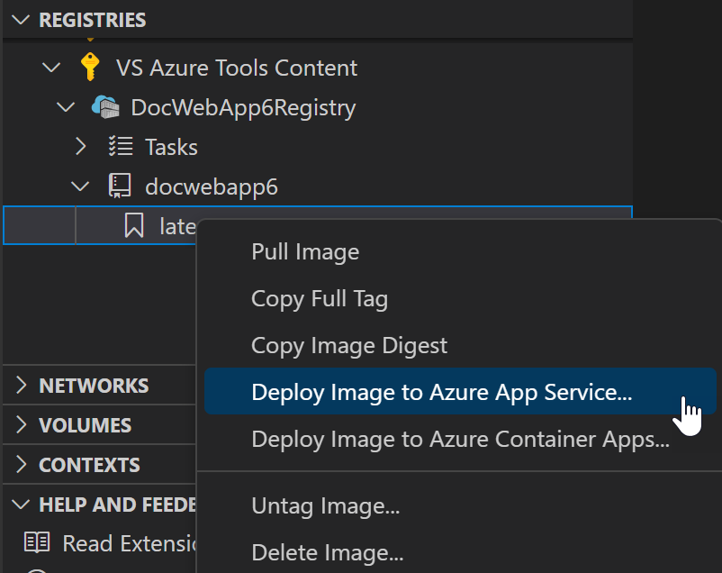 Deploy image to Azure App Service
