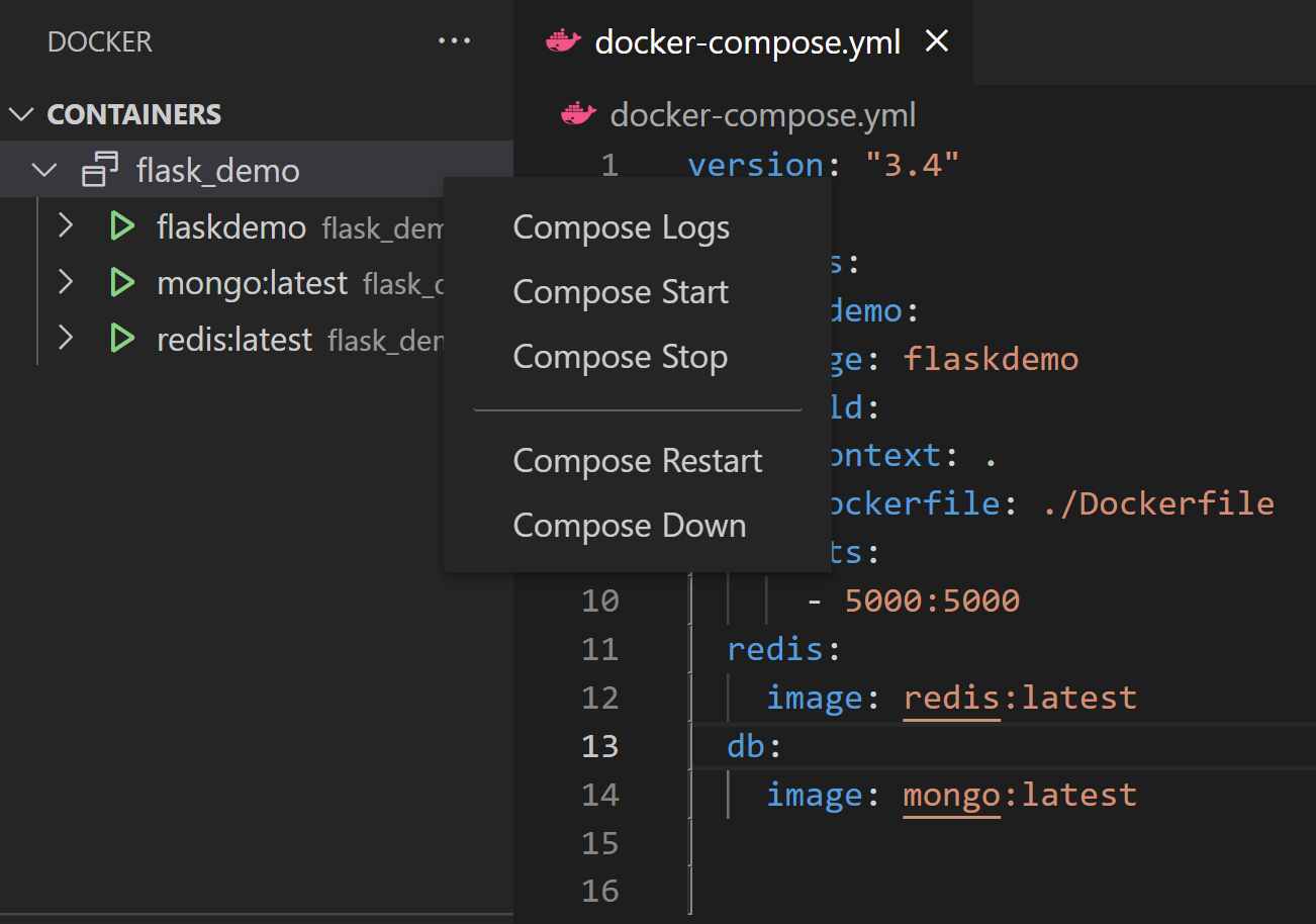 Docker extension for Visual Studio Code