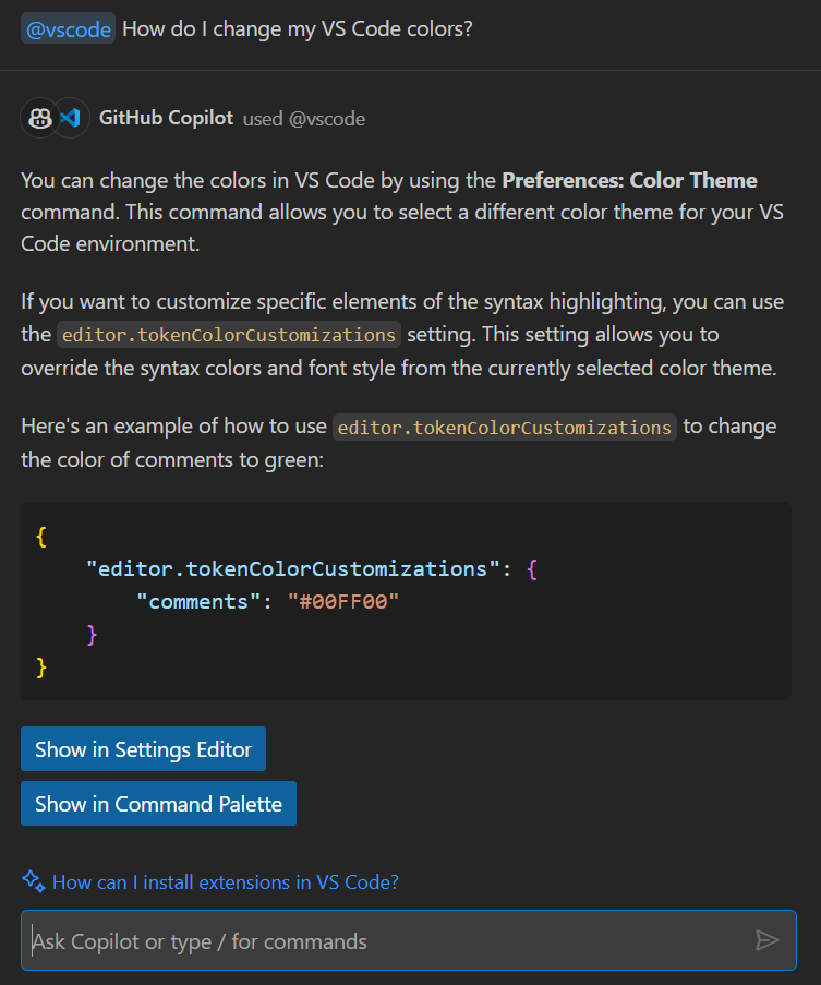 Asking @vscode how to change the VS Code colors