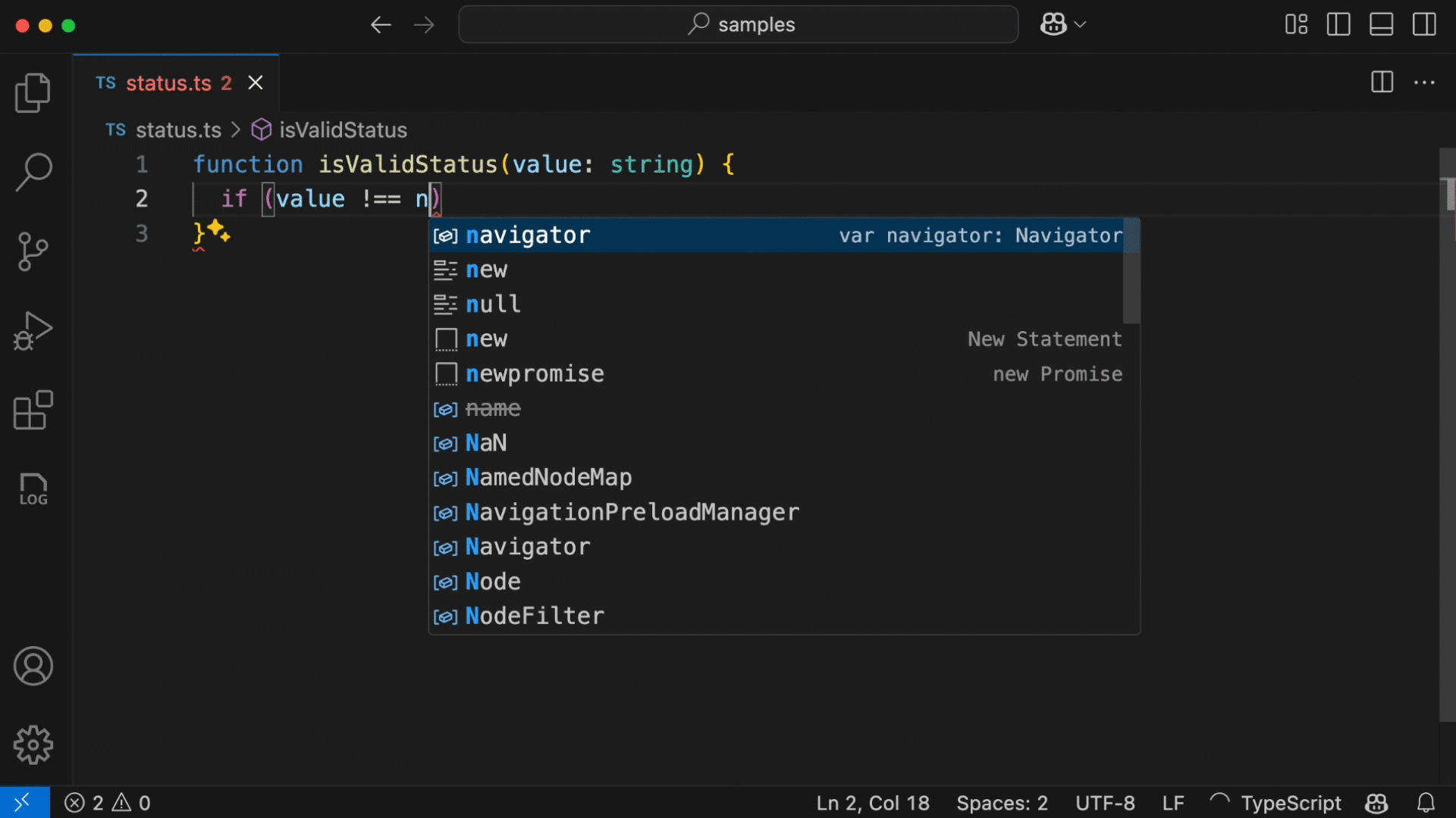 Copilot NES fixing an if statement mistake