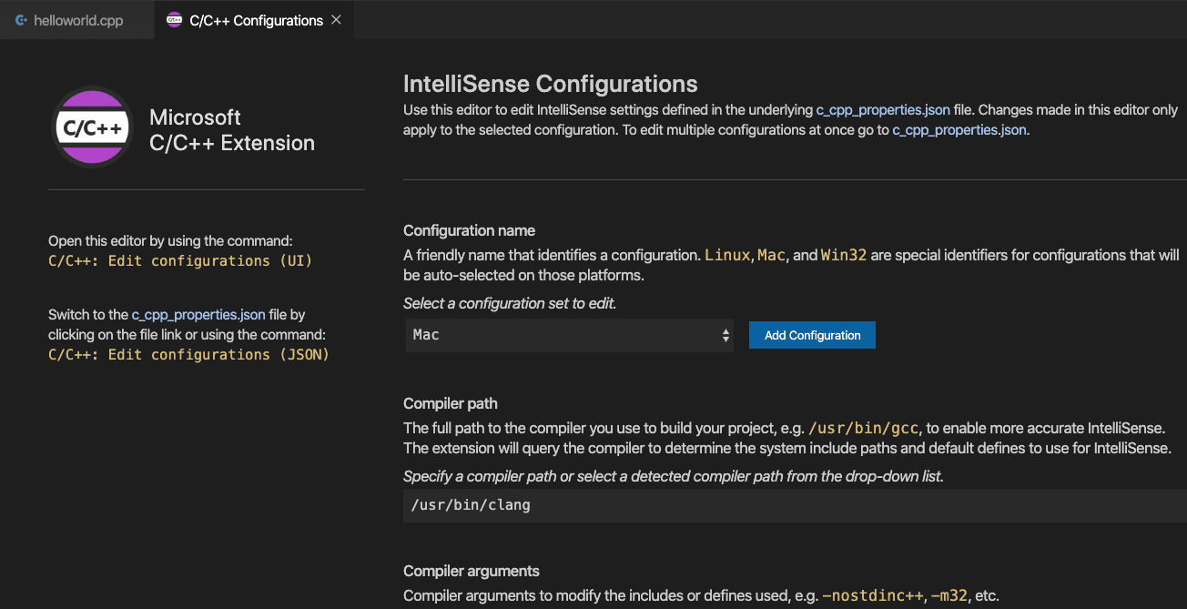 c++ compiler for visual studio mac