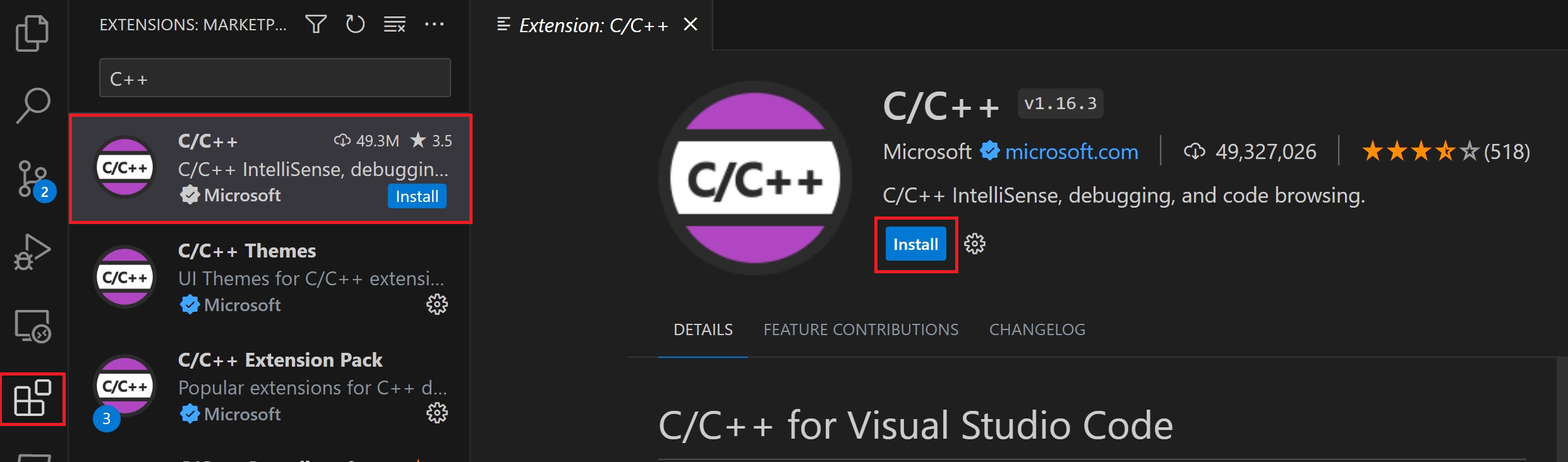 Step 1 - Create project with C++ application and print to debug console