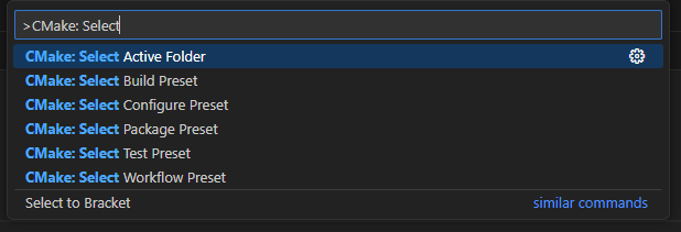 CMake Select presets