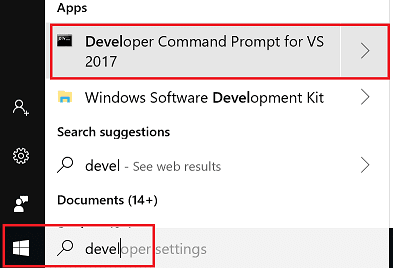 Developer Command Prompt