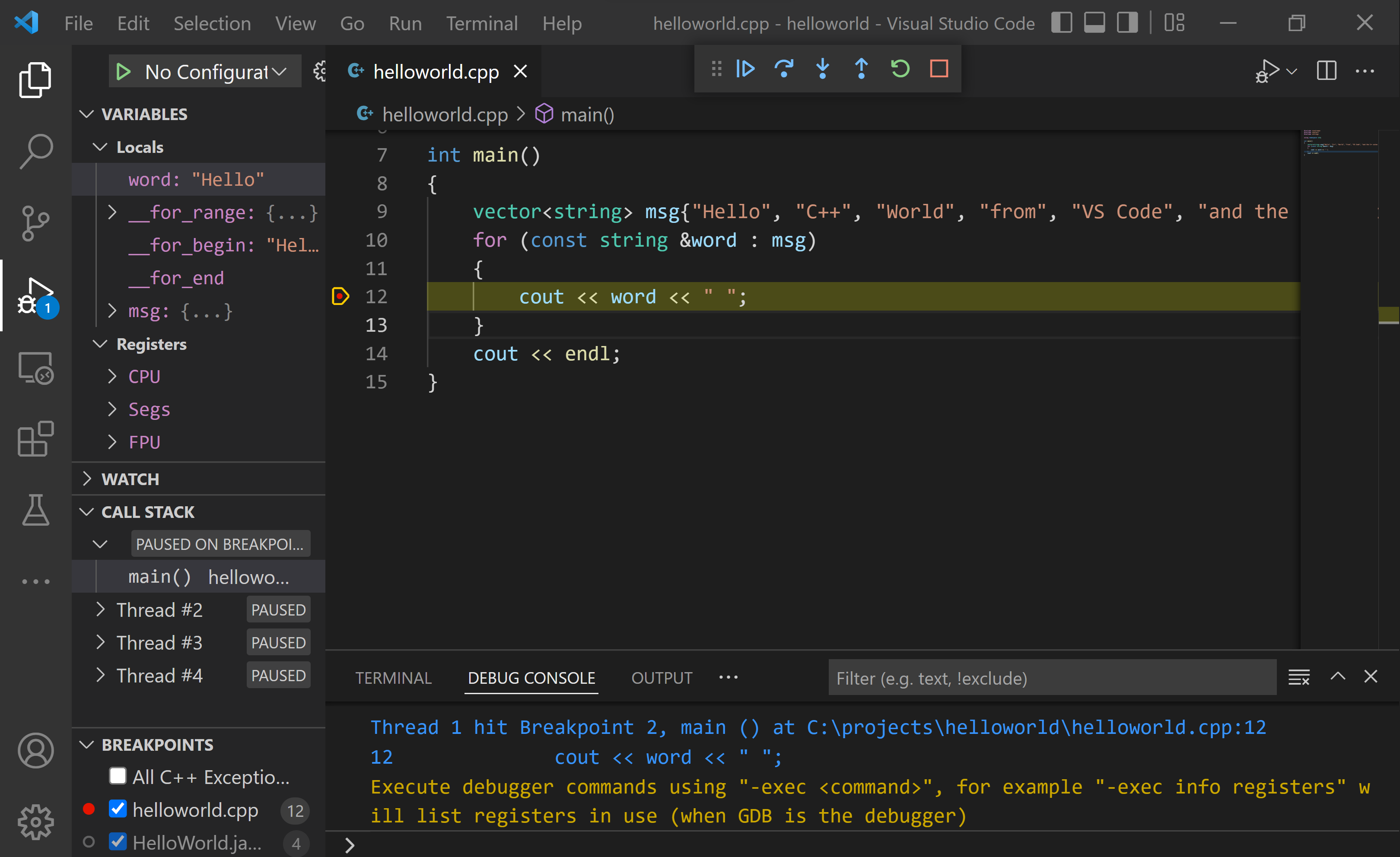 Get Started with C++ and Mingw-w64 in Visual Studio Code