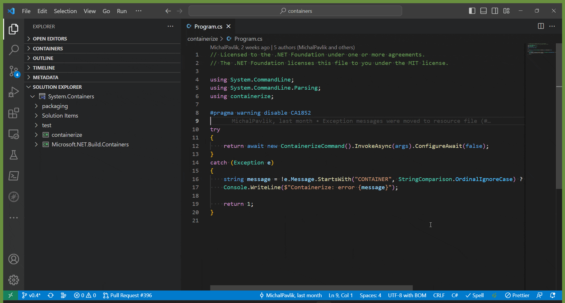 C# programming with Visual Studio Code