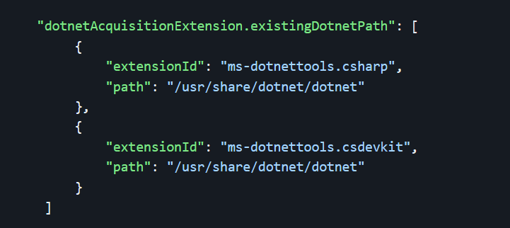 Point the .NET runtime acquisition extension to an existing .NET 7 install