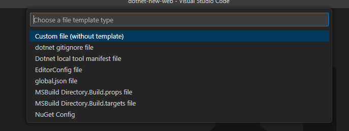 Add new file from Command Palette 