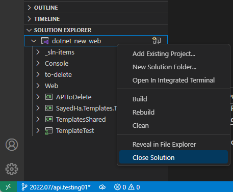 visual studio code - New C# project with vscode and I have