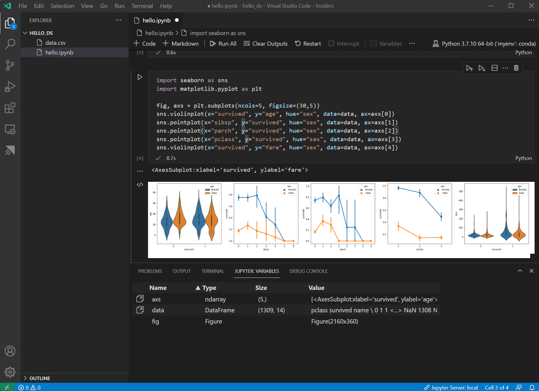 using python in visual studio code