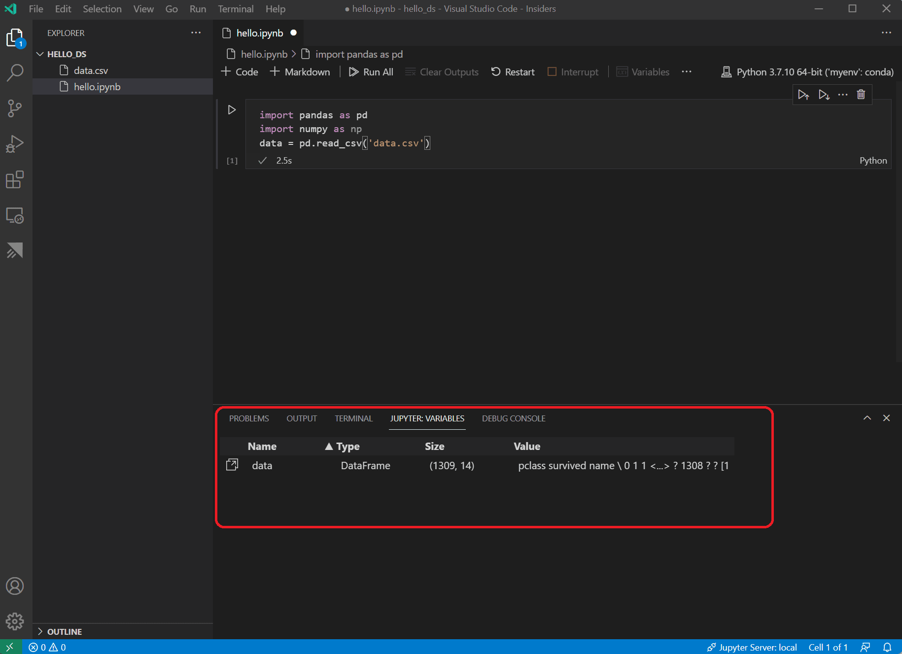 using python in visual studio code