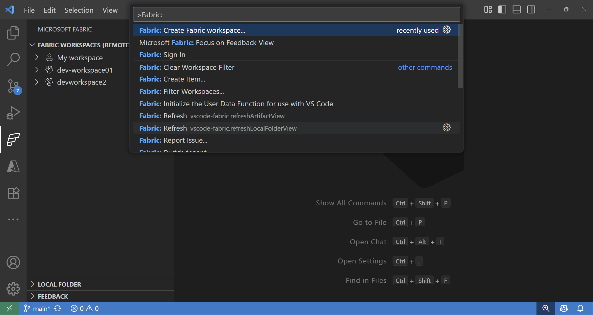Data science in Microsoft Fabric using Visual Studio Code