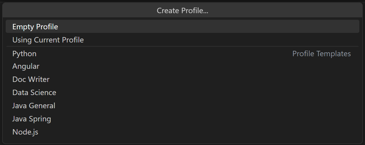 Create profile