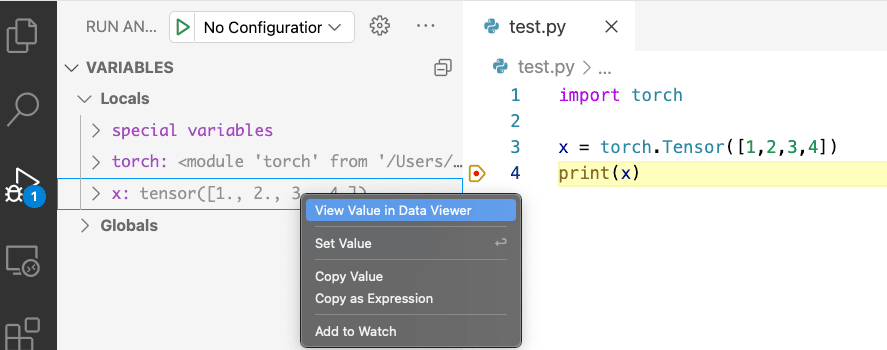 Pytorch Development In Visual Studio Code