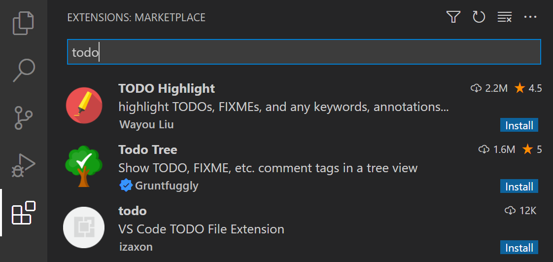 vs code download extensions