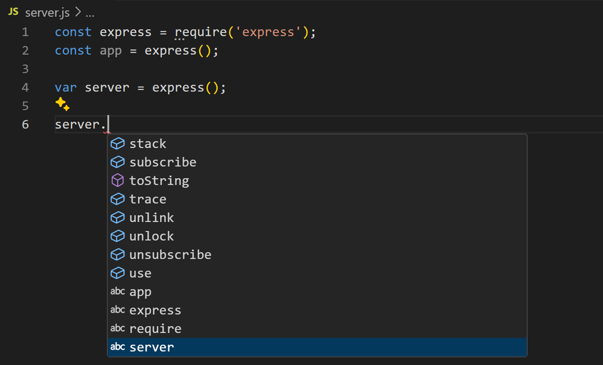 Intellisense In Visual Studio Code