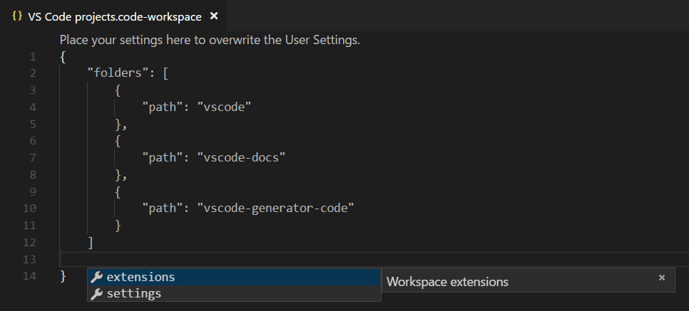 workspace file schema