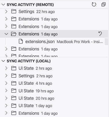 backup and sync settings