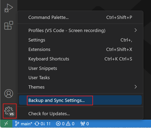 Turn on Sync command