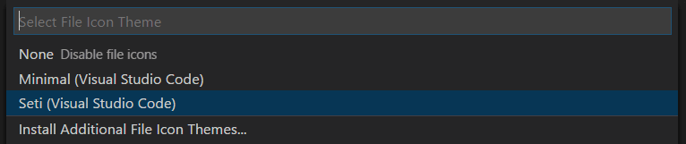 file icon theme dropdown