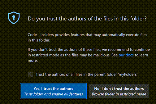 Visual Studio Code Workspace Trust Security