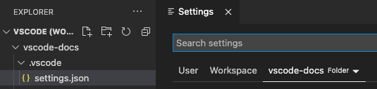 Multi-root settings