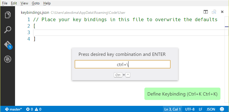 Visual Studio Code Key Bindings