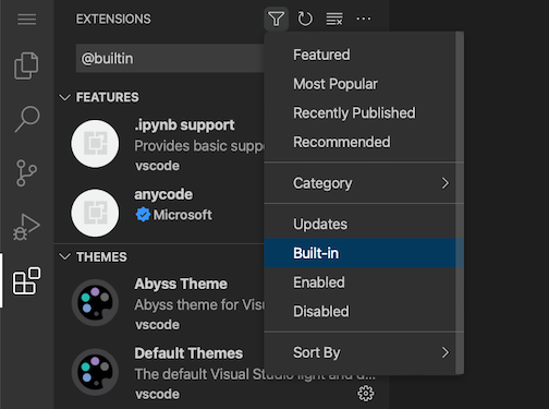 built-in themes