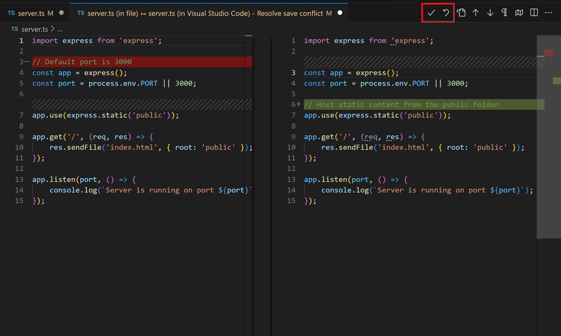 redo in vs code mac