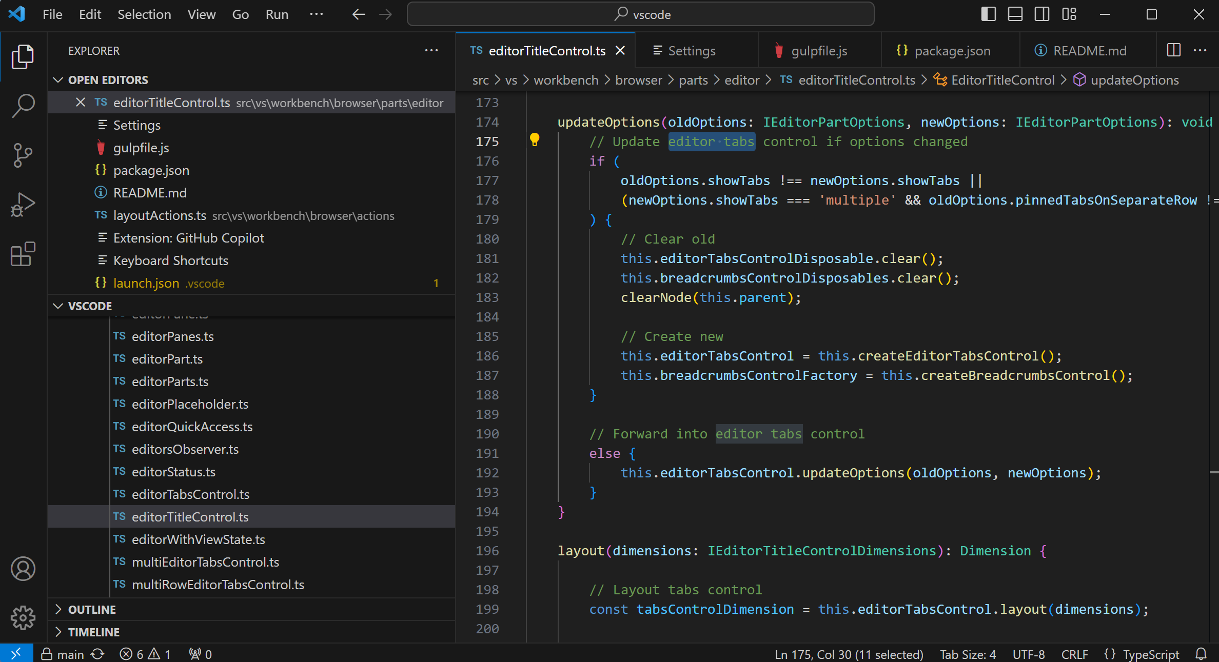 Visual Studio Code User Interface