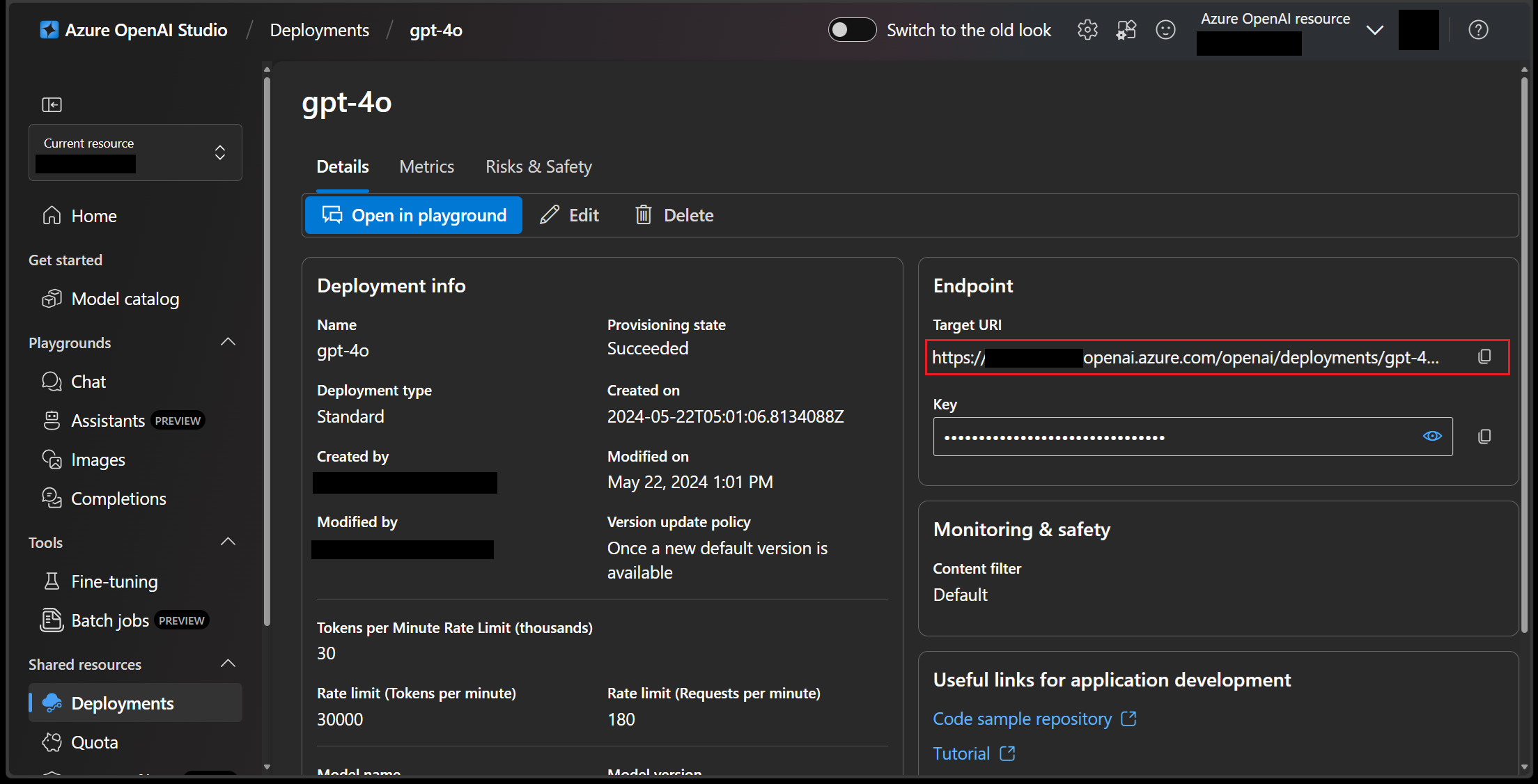 Find model endpoint