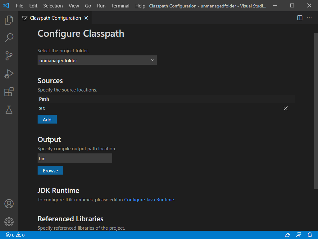configure classpath