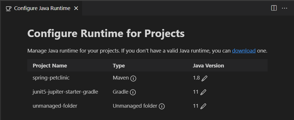 Java project management in Visual Studio Code