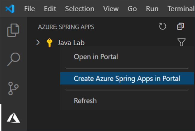 Create Azure Spring Apps Service instance